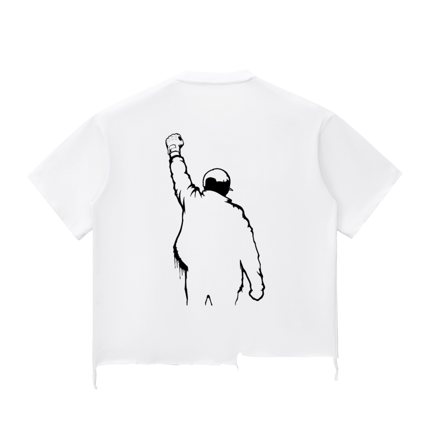 GATM SNOW WASH RAW-HEM CROP T SHIRT