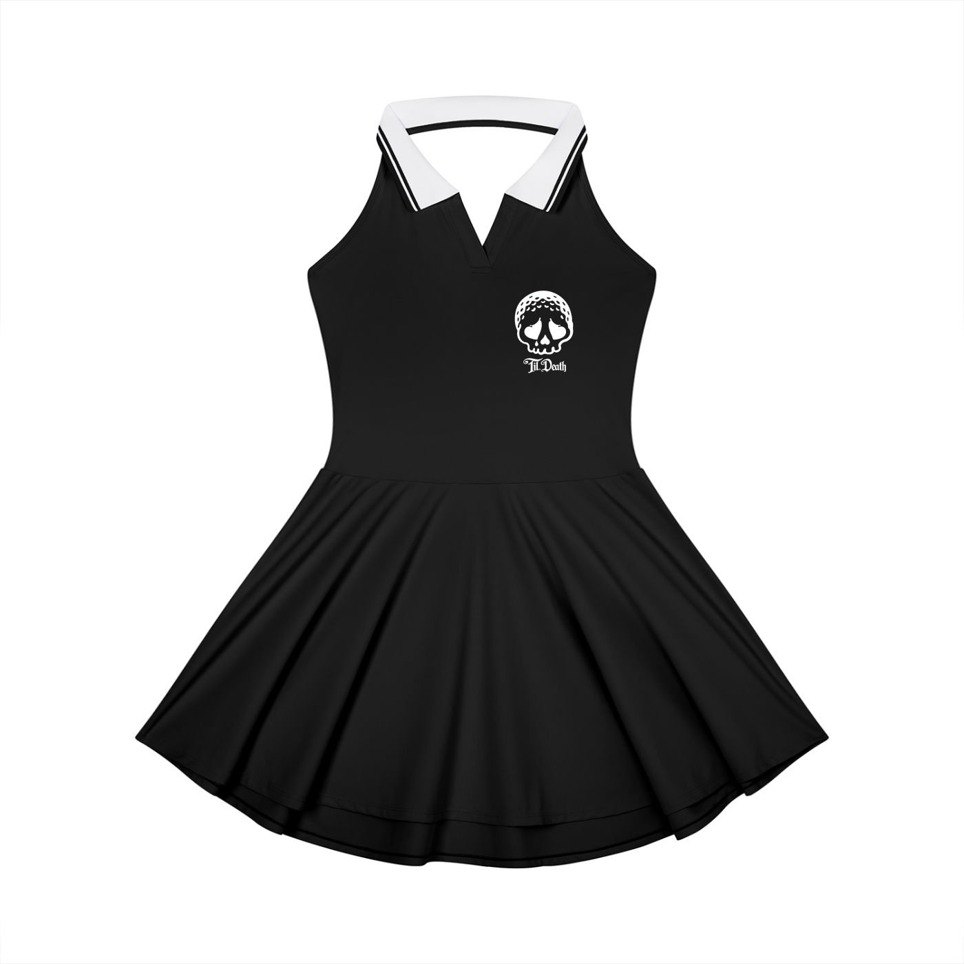 WOMENS DEADLY HALTER A-LINE DRESS