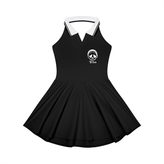 WOMENS DEADLY HALTER A-LINE DRESS
