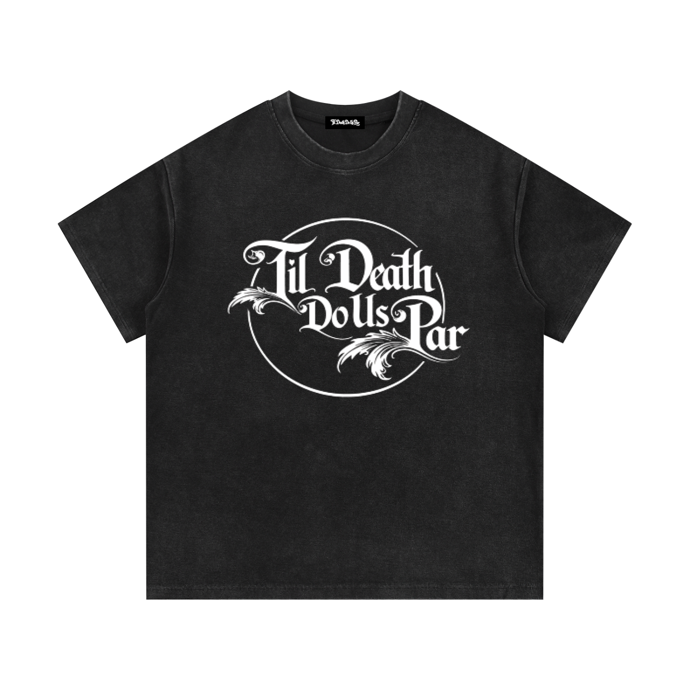TIL DEATH DO US PAR SZN 2 FAMILY VALUES LOGO BOXY WAFFLE T SHIRT
