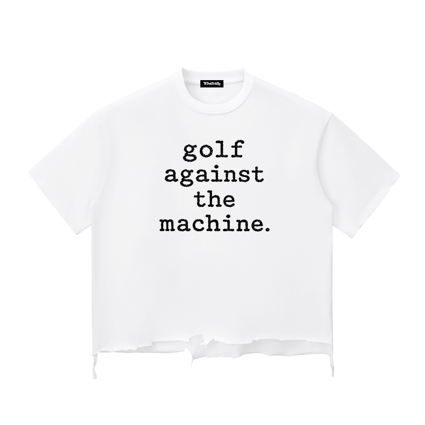 GATM SNOW WASH RAW-HEM CROP T SHIRT