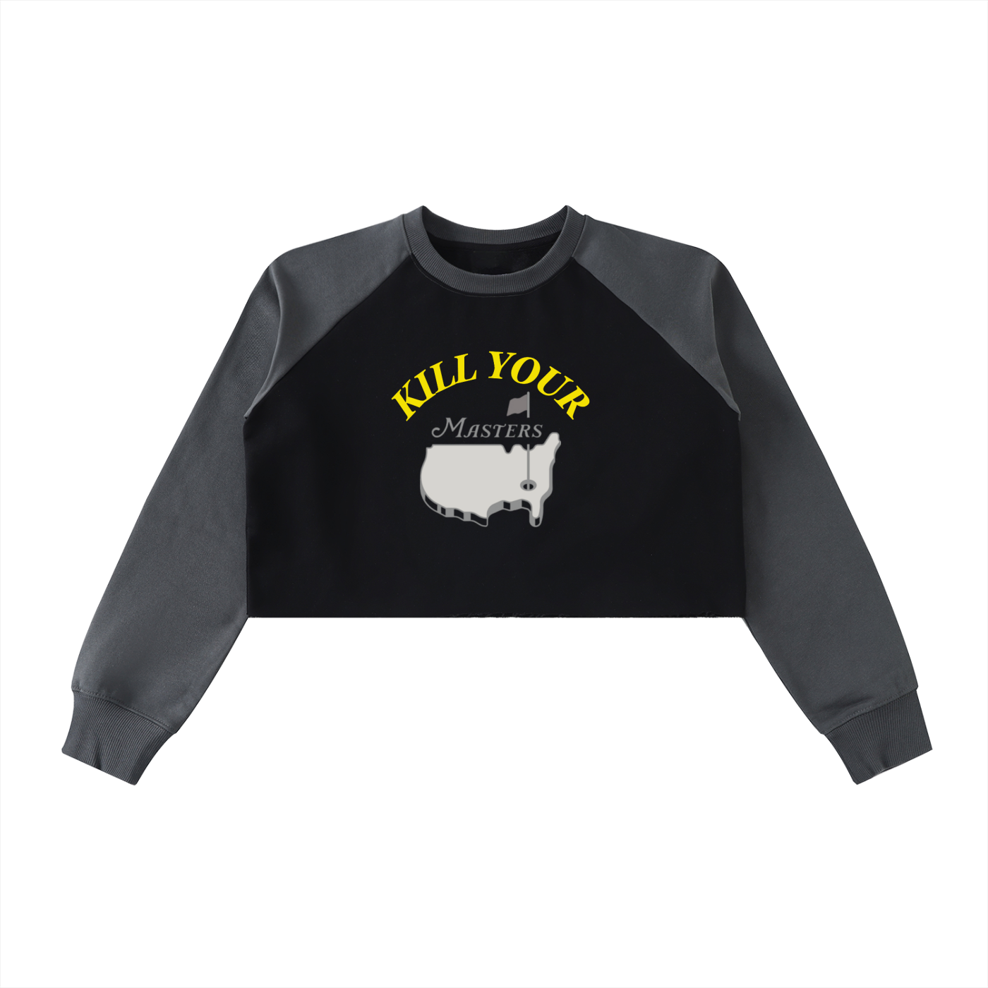 KYM COLOR BLOCK WOMENS CROP SWEATSHIRT