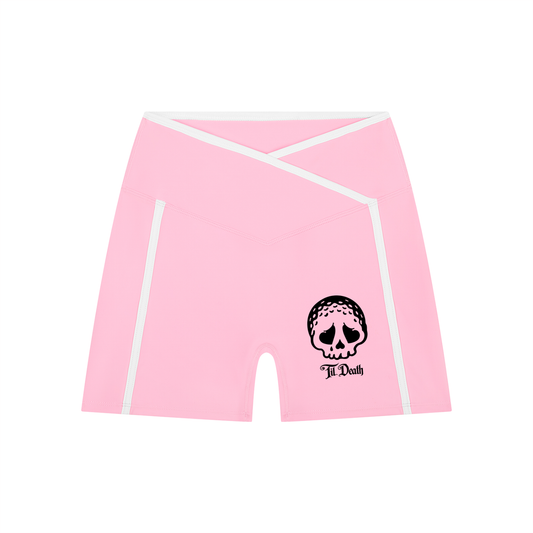 BEST THERE IS WOMEN'S HIGH RISE COLOR BLOCK YOGA SHORTS