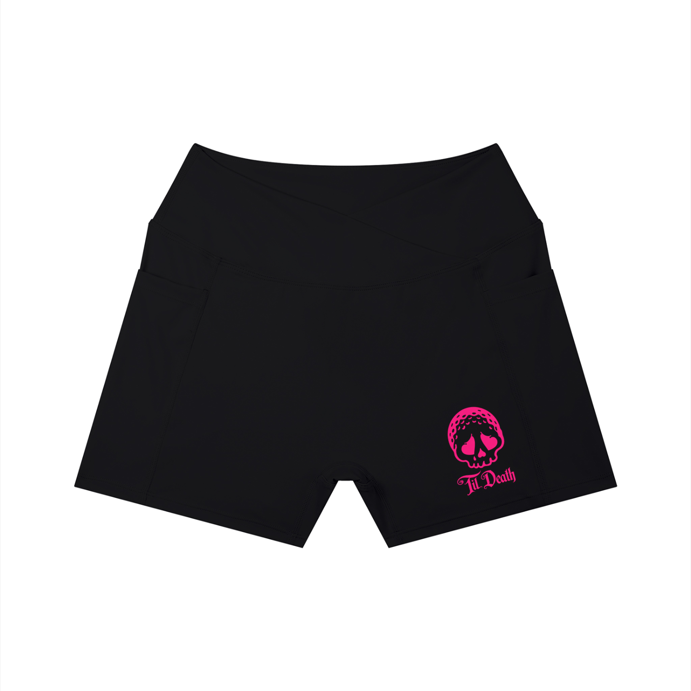 SKULLBALL GIRLIE POP HIGH RISE POCKET YOGA SHORTS